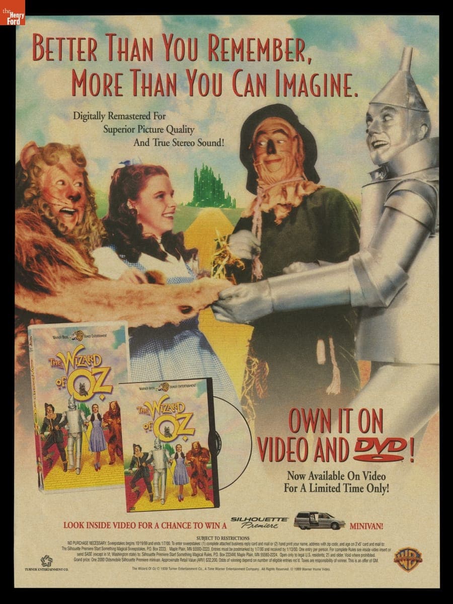 Advertisement, "Wizard of Oz" Videotape and DVD Disc Release, 1999