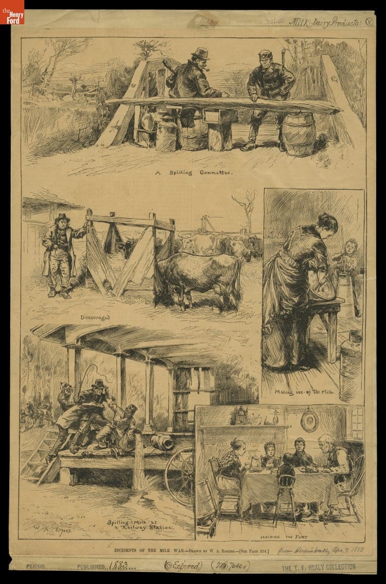 "Incidencts of the Milk War" from Harper's Weekly, April 7, 1883