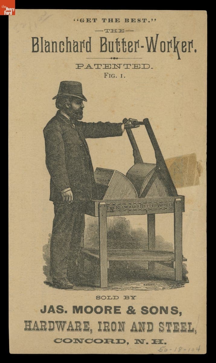Advertising Leaflet for the Blanchard Butter Worker, 1880