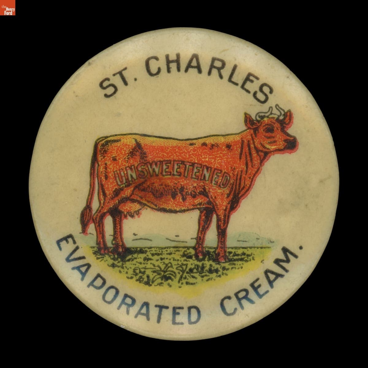 St. Charles Evaporated Cream Button, 1900-1910