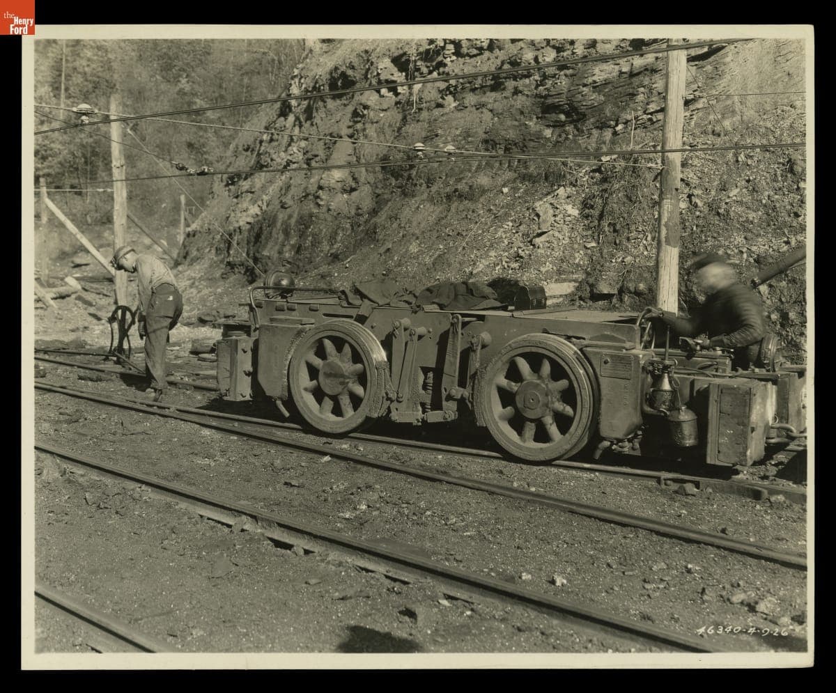 Mine Train Locomotive in West Virginia, April 1926