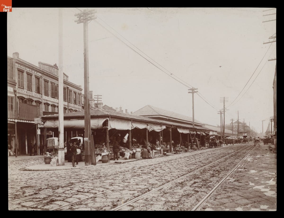 French Market, New Orleans, Louisiana, circa 1900