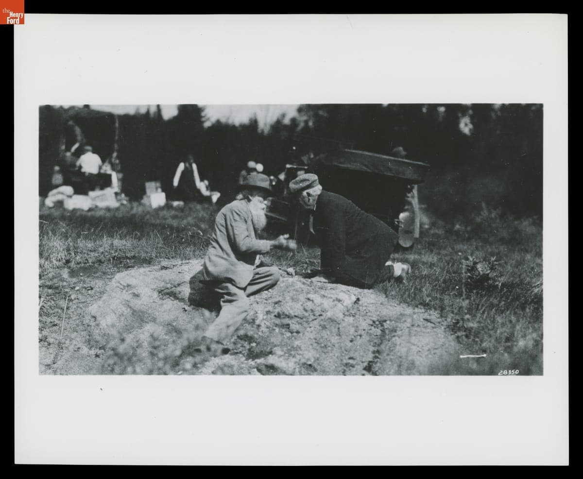 John Burroughs and Thomas Edison on a "Vagabonds" Camping Trip, 1916
