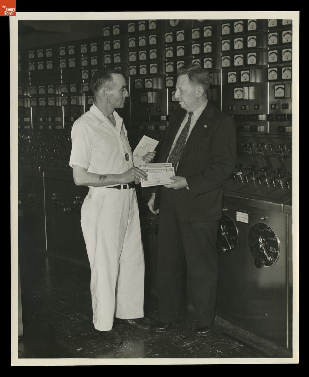 War Bond Drive at Ford Motor Company Rouge Plant Powerhouse #1, June 1945