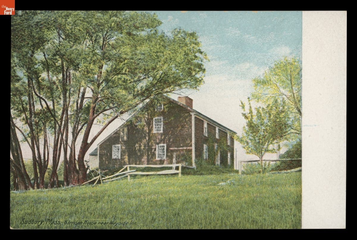 "Sudbury, Mass., Garrison House near Wayside Inn," Postcard, circa 1910