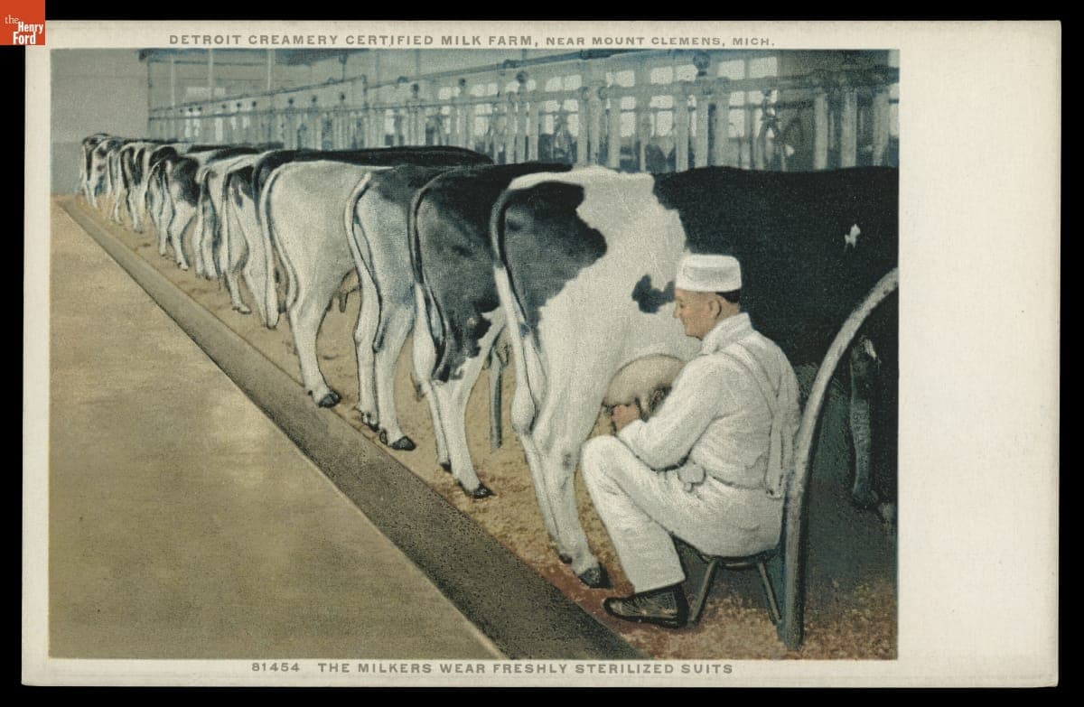 The Milkers Wear Freshly Sterilized Suits, 1920-1930