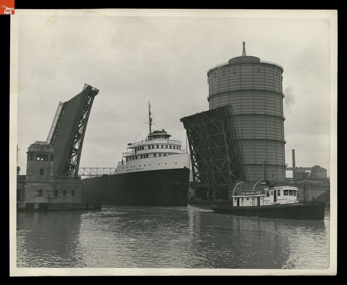 Ford Motor Company Ship "Henry Ford II" and Tugboat "Dearborn," April 1943
