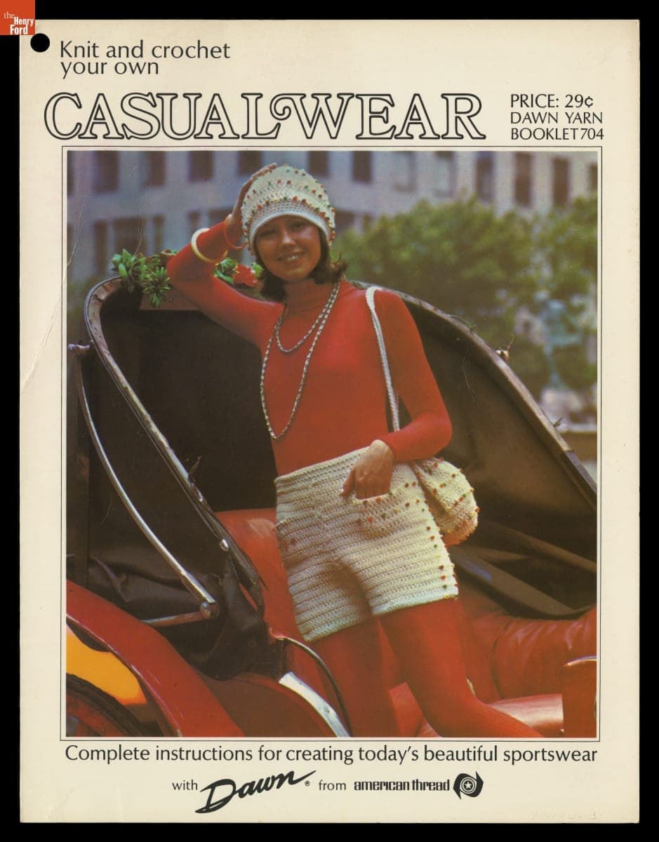 Dawn Yarn Booklet 704, "Knit and Crochet Your Own Casualwear," circa 1970