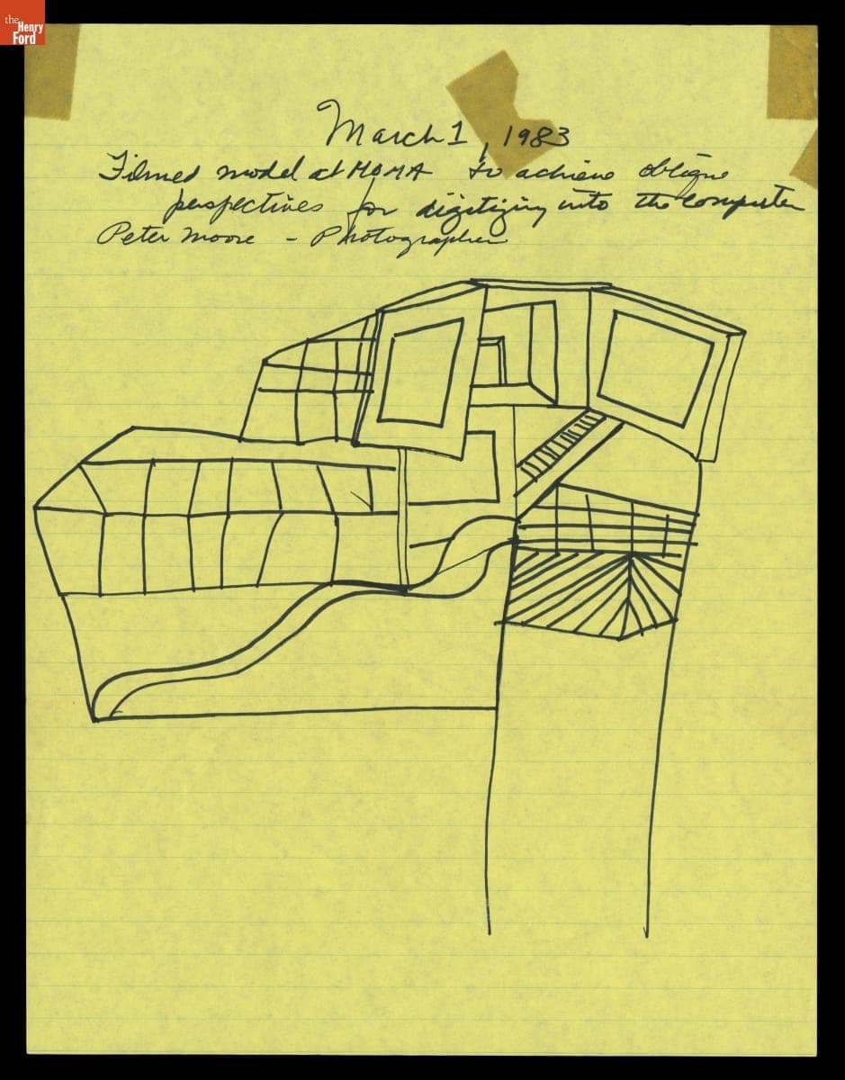 Oblique Perspective of a Museum Exhibit Gallery, Digital Art Print, March 1, 1983