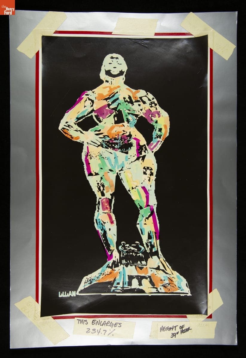 Prototype for a Compter Generated Poster, "Big MoMA," Digital Art Print, 1984