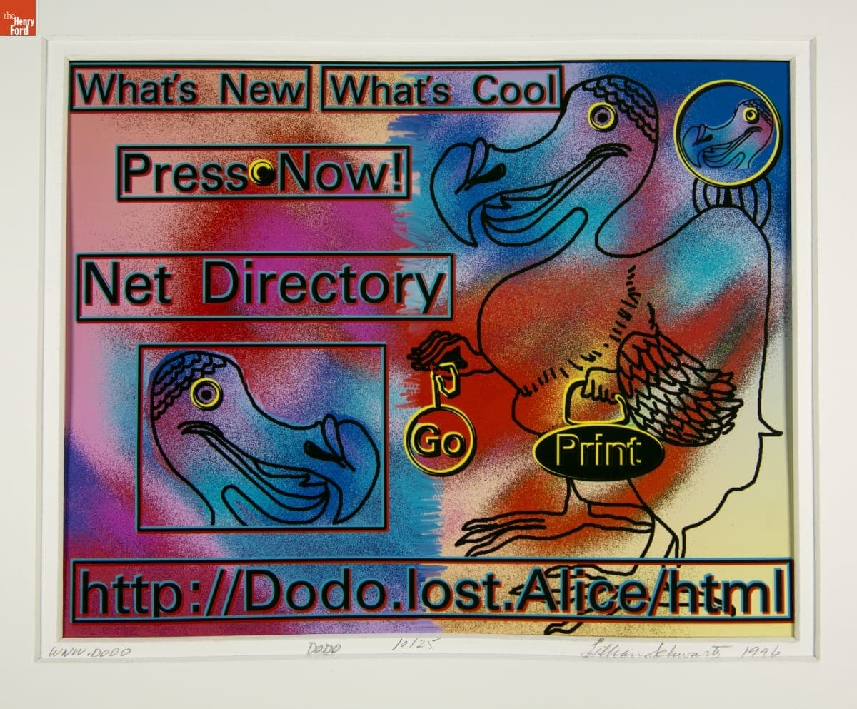 "WWW.DODO" by Lillian F. Schwartz, 1996