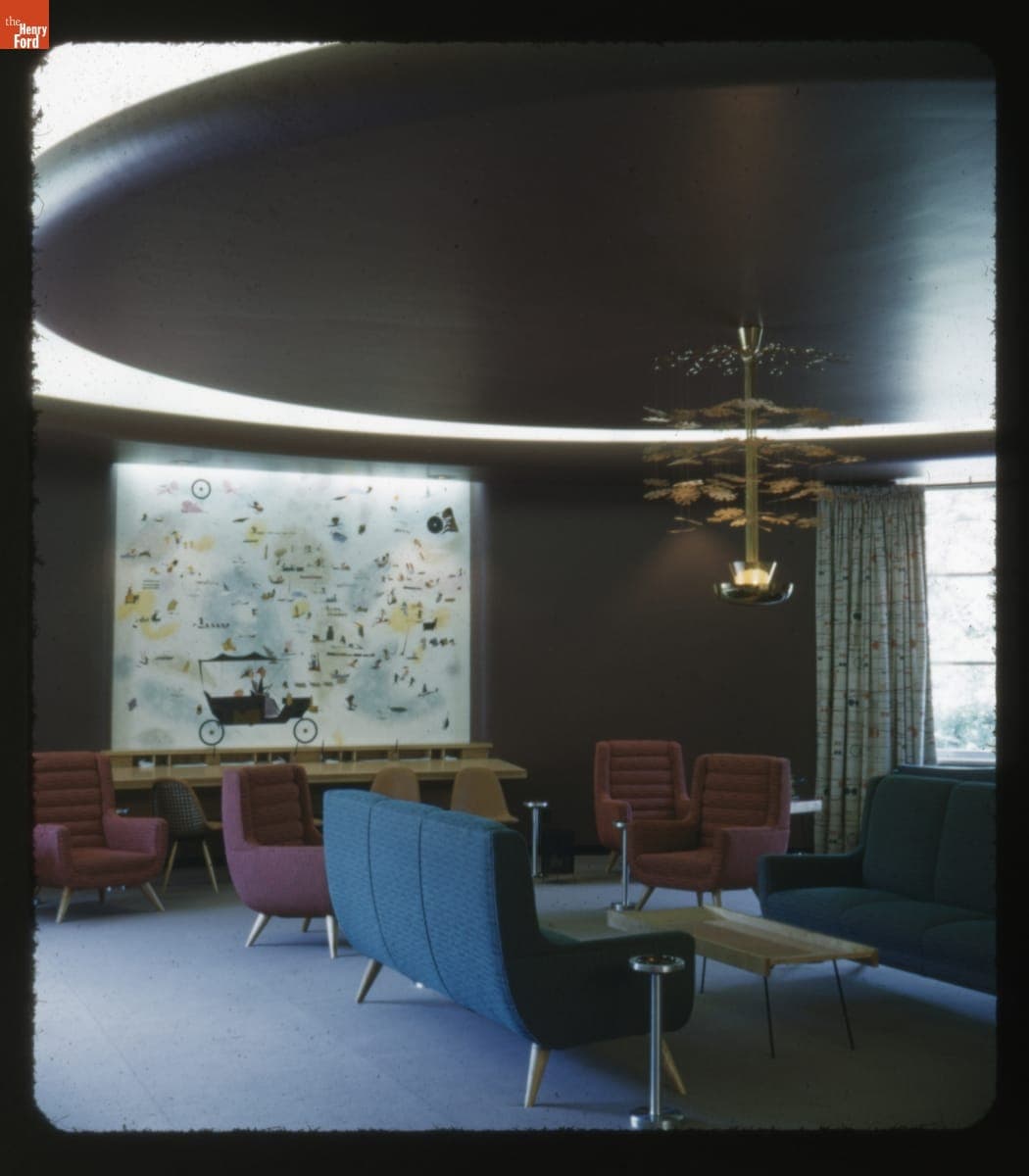 Ford Rotunda Public Lounge after the Building Renovation, 1952-1953