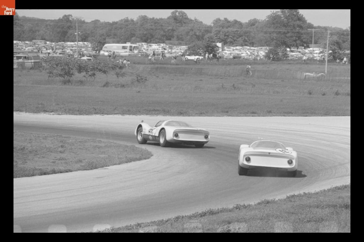 Porsche 906 Race Cars in the Road America 500, Elkhart Lake, Wisconsin, September 1966