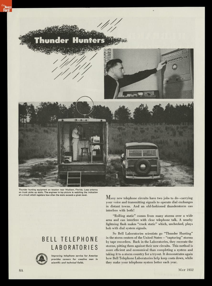 "Thunder Hunters," Bell Telephone Laboratories Advertisement, May 1952