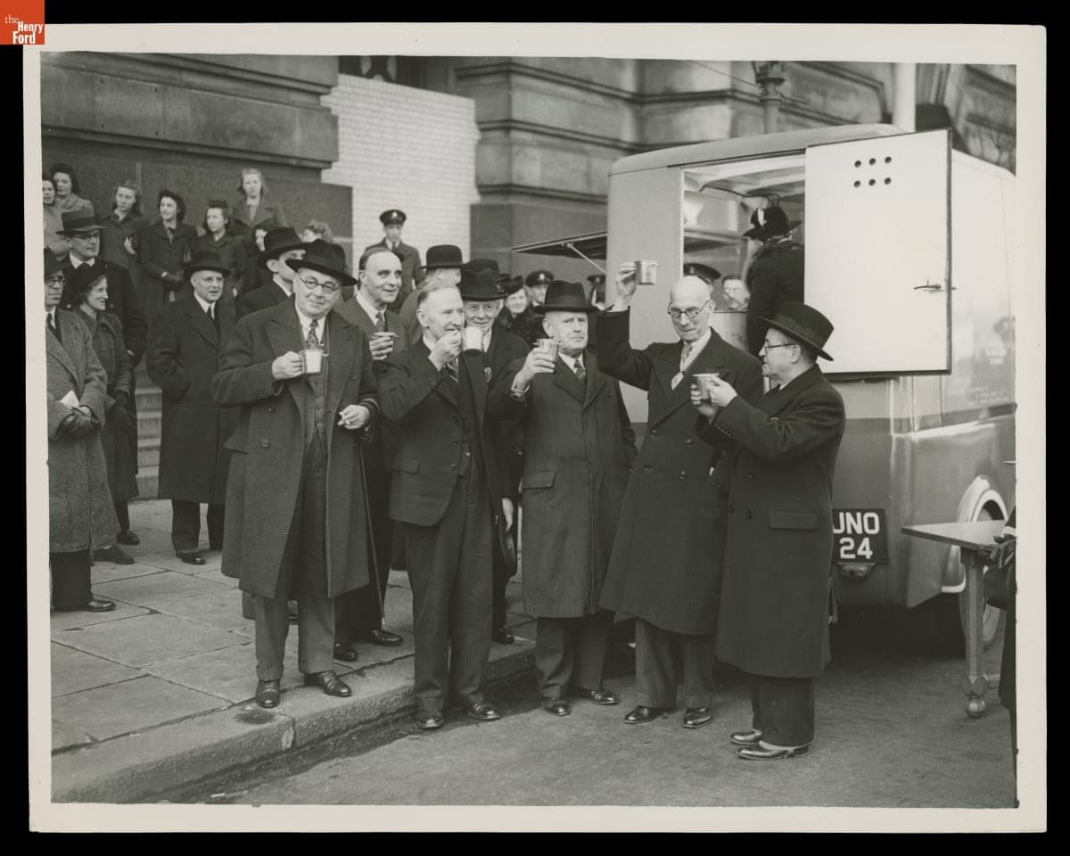 Presentation of Ford Emergency Food Vans, circa 1942