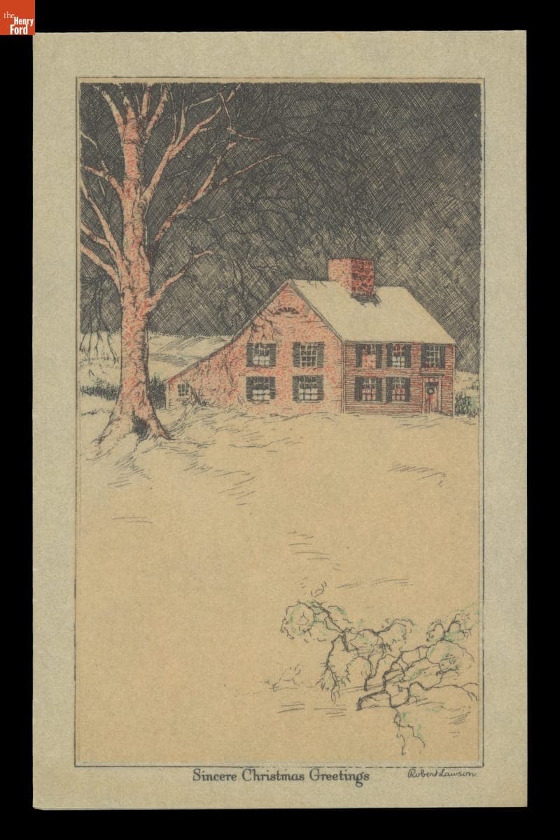 "Sincere Christmas Greetings," Christmas Card, 1934