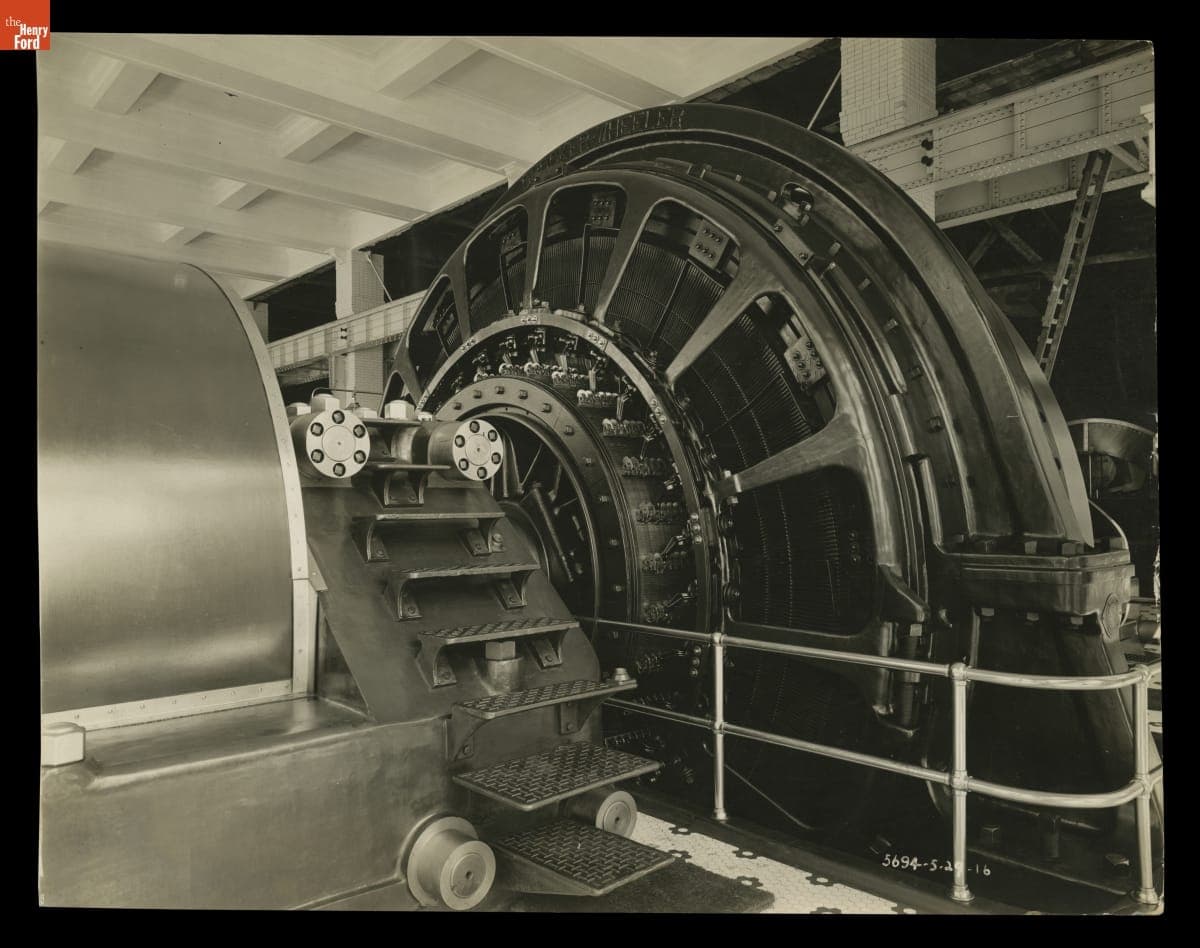 Gas-Steam Engine at the Ford Motor Company Highland Park Plant Powerhouse, May 1916