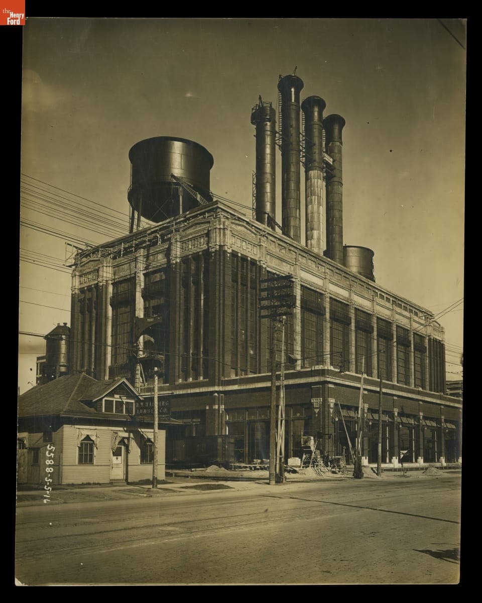 Powerhouse at the Ford Motor Company Highland Park Plant, May 1916