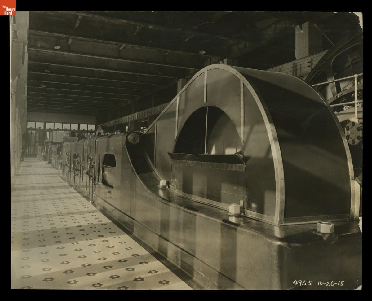 Gas-Steam Engine in the Ford Motor Company Highland Park Plant Powerhouse, October 1915
