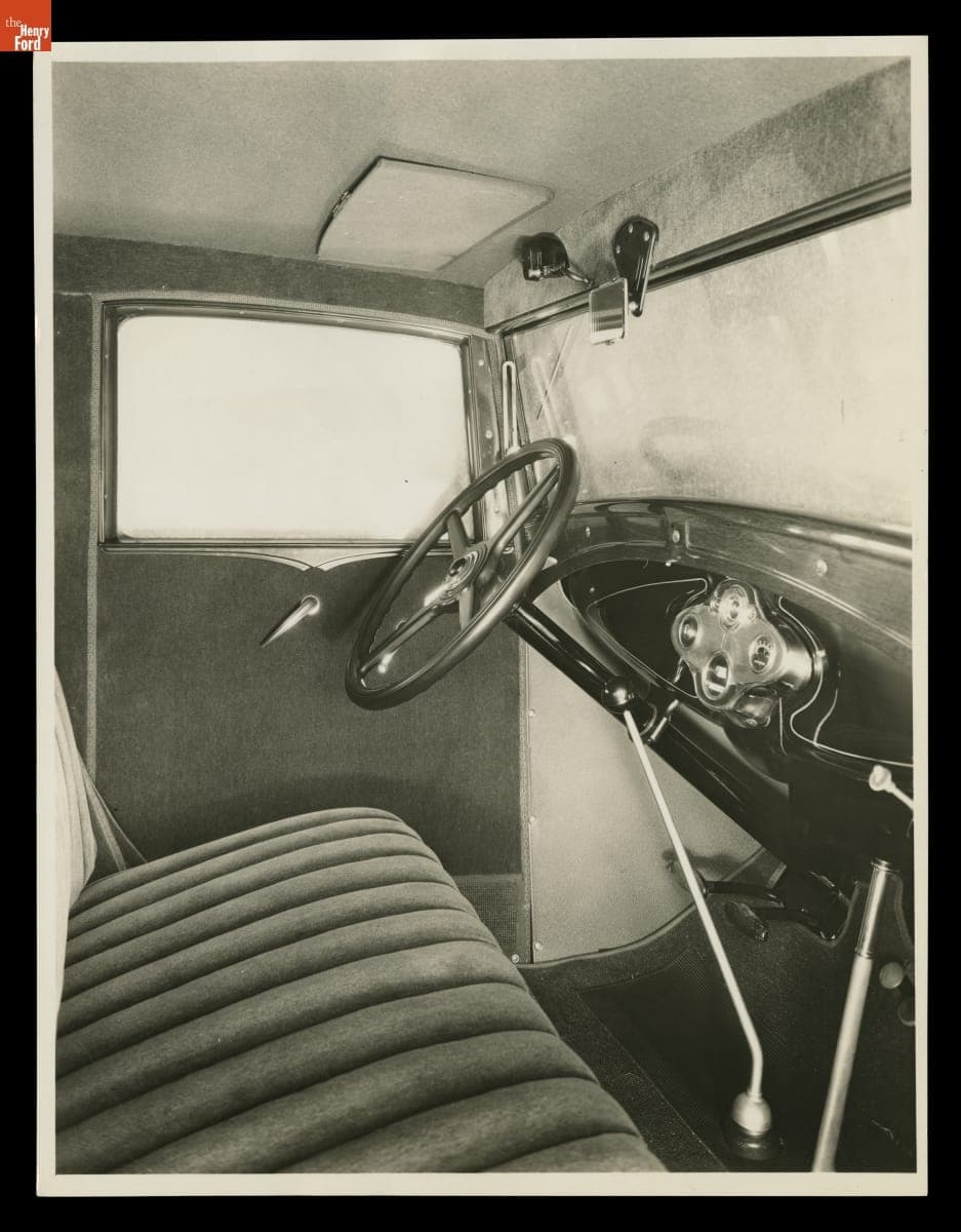 Interior of a Ford Model A, March 1931