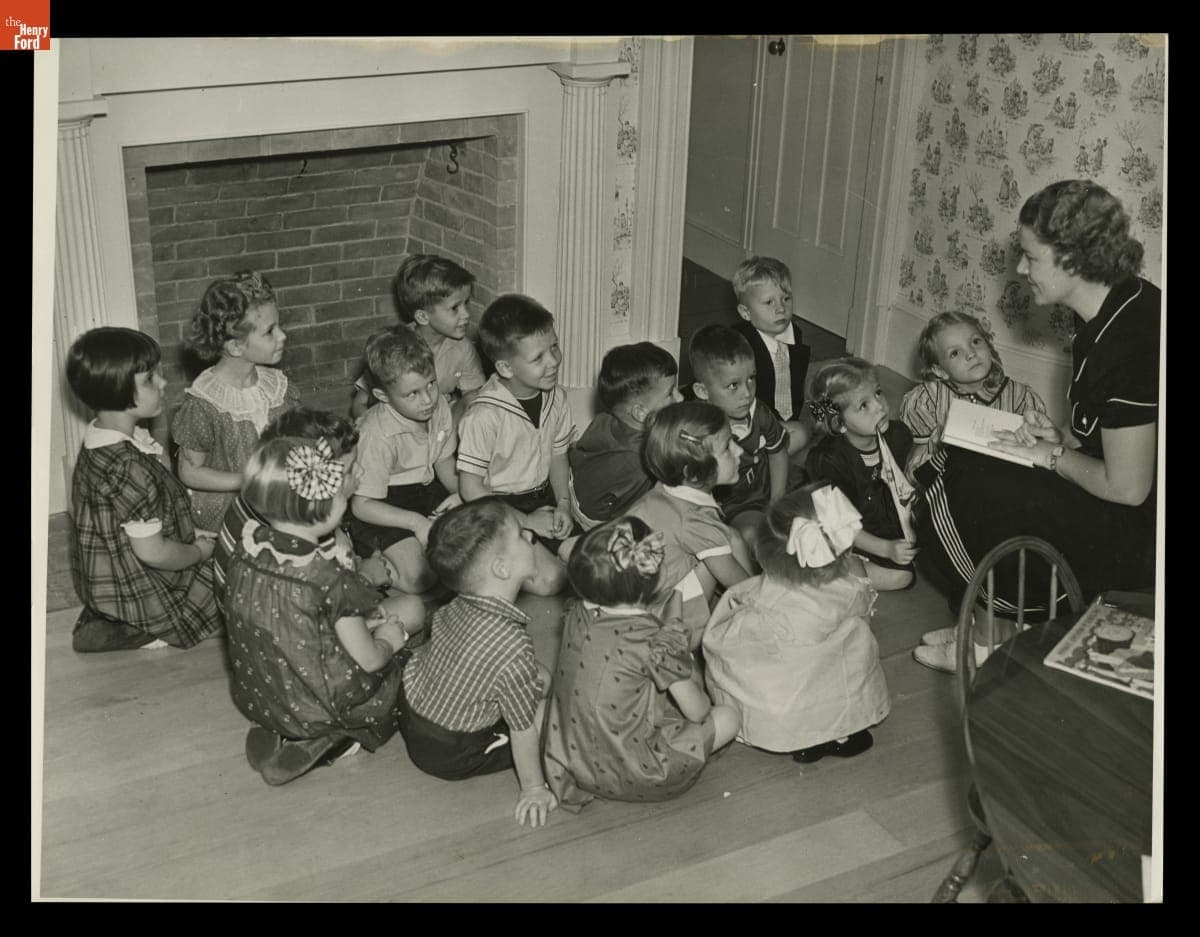 First Day of Kindergarten at Robert Frost Home in Greenfield Village, September 1937