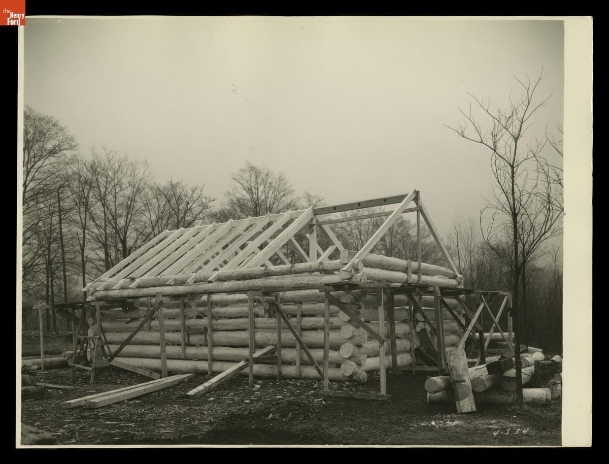 Construction Progress, William Holmes McGuffey School in Greenfield Village, April 1934
