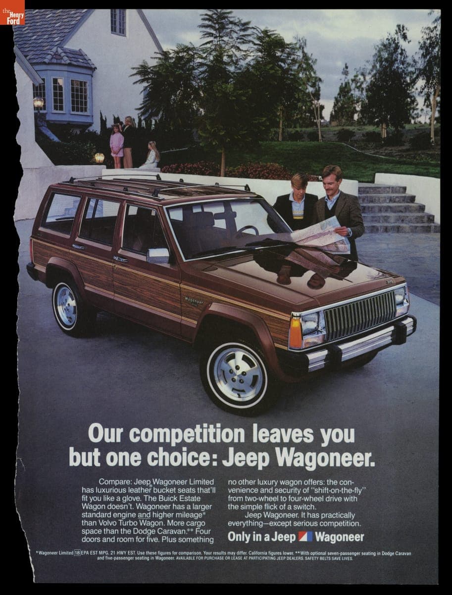 "Our Competition Leave You But One Choice...," Jeep Wagoneer Advertisement, April 1985