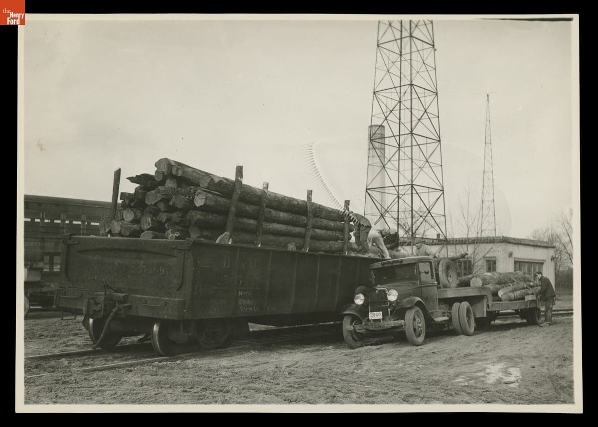 Logs Used to Build the William Holmes McGuffey School, January 1934