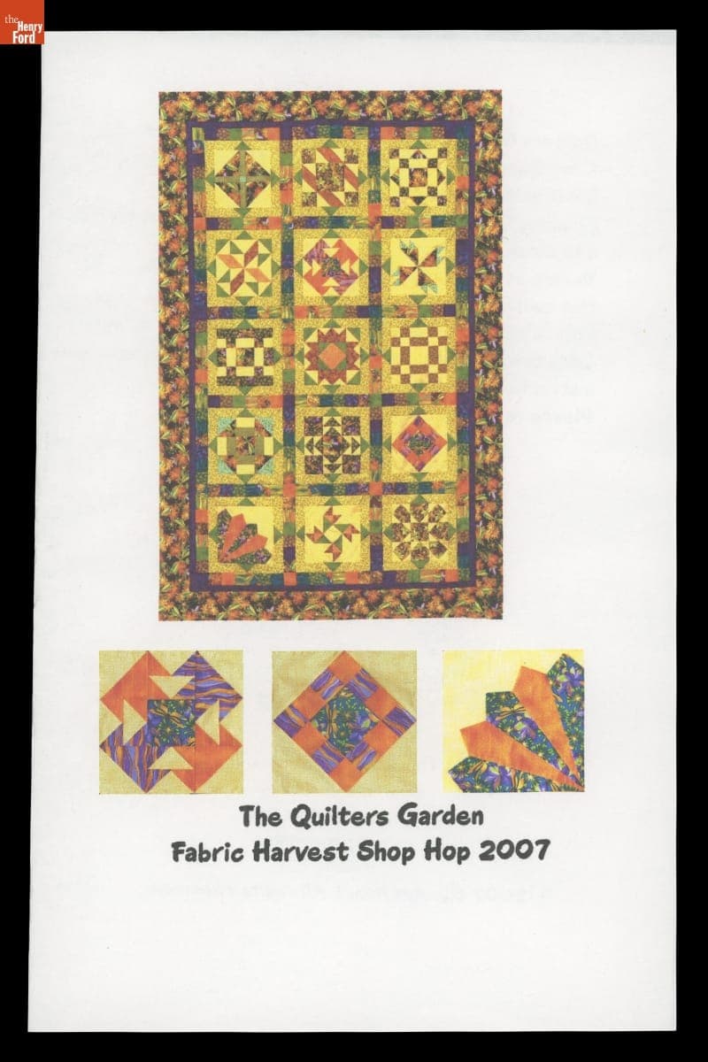 Quilt Pattern, "The Quilters Garden Fabric Harvest Shop Hop 2007"