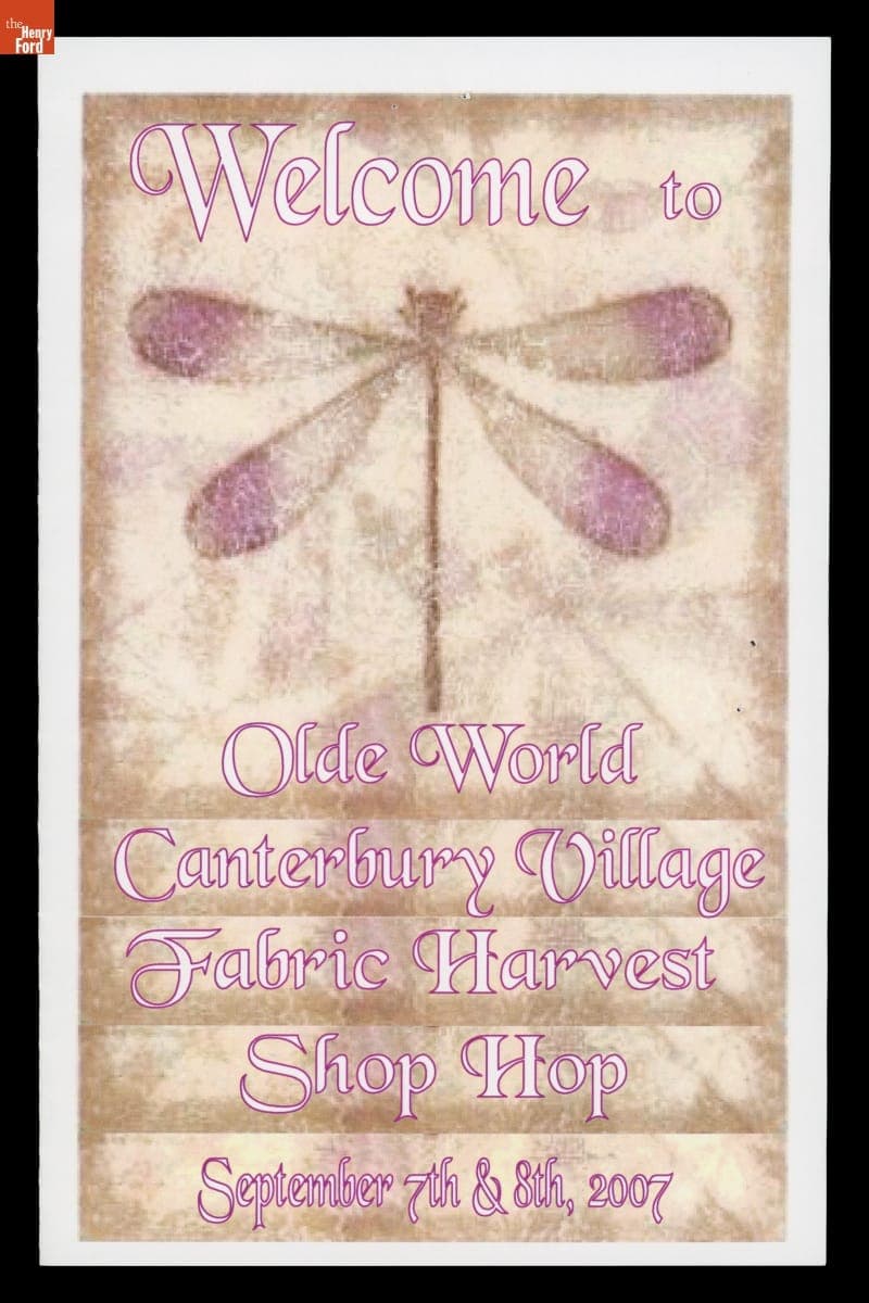 "Welcome to Olde World Canterbury Village Fabric Harvest Shop Hop," September 2007