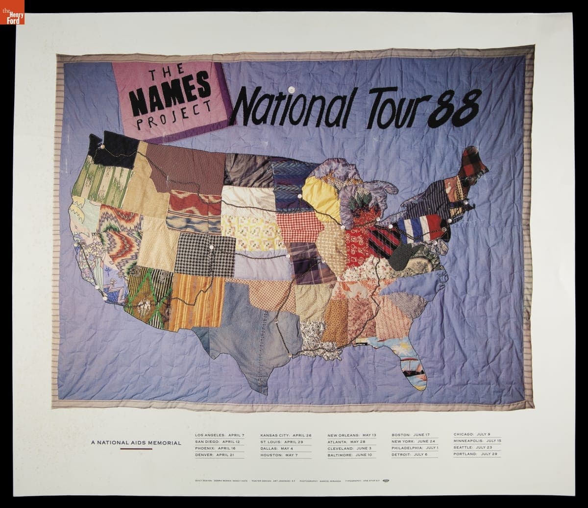 "The NAMES Project National Tour 88" Poster, 1988