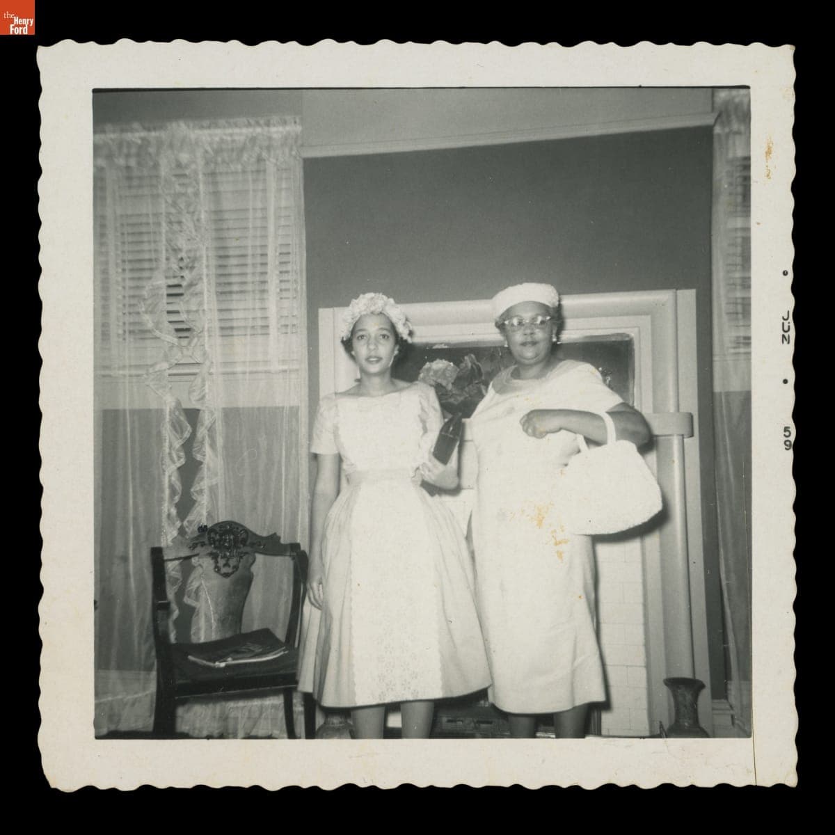 Richie Jean Jackson and her Mother, Juanita Sherrod, inside Jackson Home, Selma, Alabama, 1959