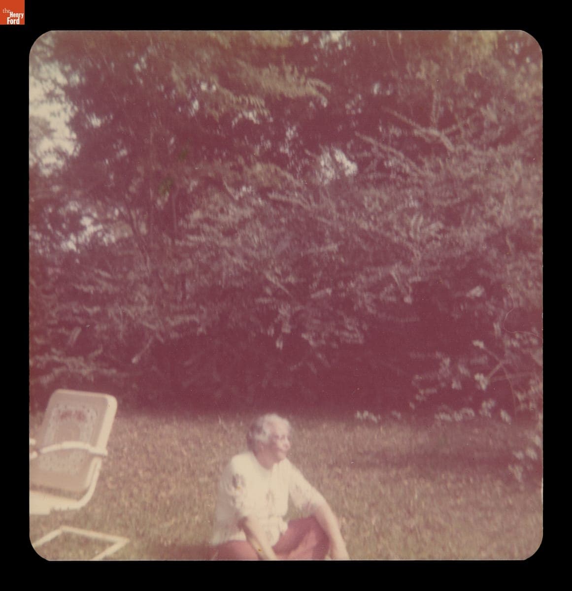 Juanita Richardson Sherrod in the Backyard of the Jackson Home, Selma, Alabama