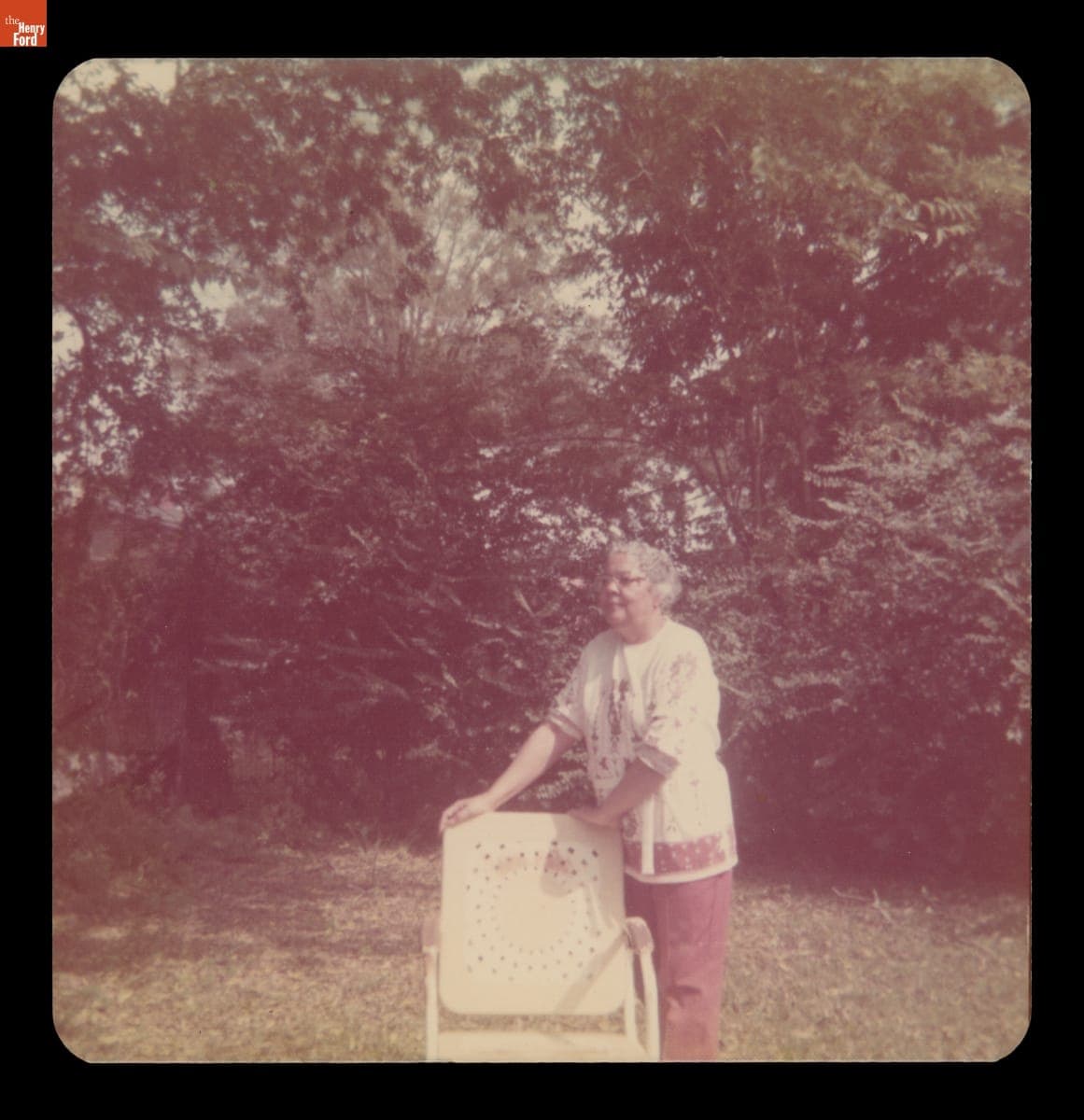 Juanita Richardson Sherrod in the Backyard of the Jackson Home, Selma, Alabama