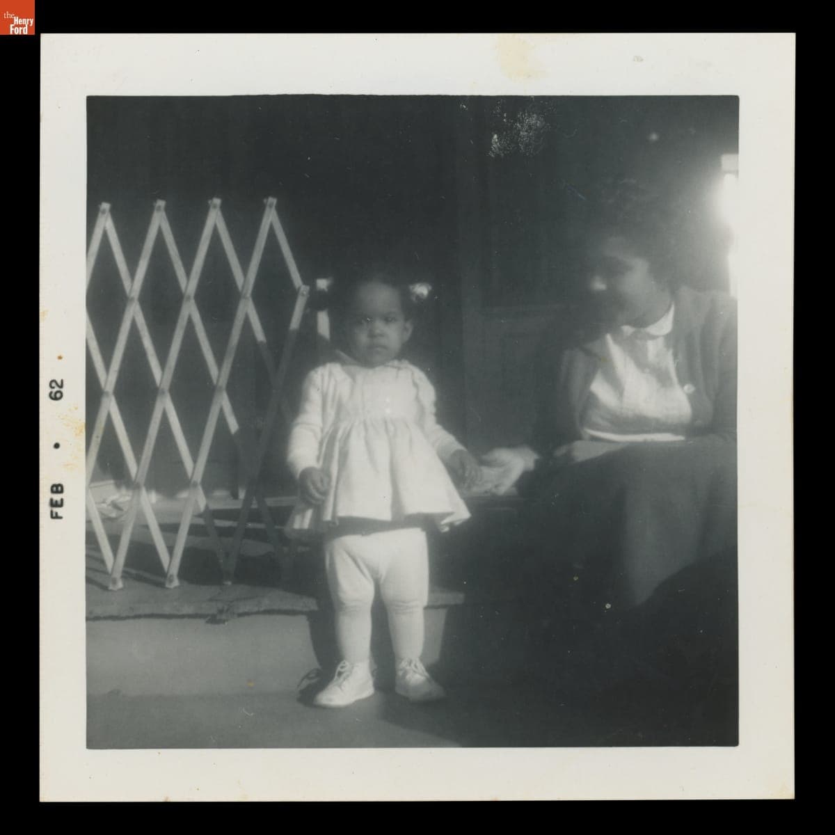 Richie Jean and Jawana Jackson on the Porch of the Jackson Home, 1962