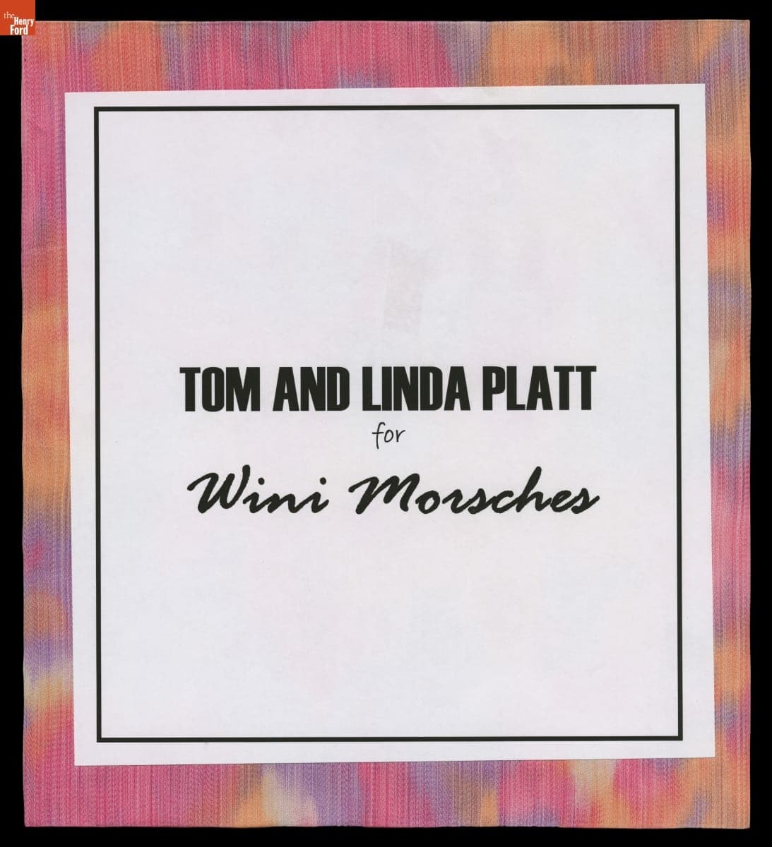 Tom and Linda Platt Clothing Design Album Made for Winifred Morsches, 2010