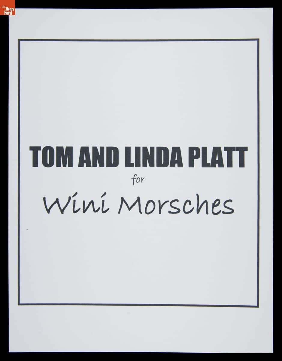 Tom and Linda Platt Clothing Design Album Made for Winifred Morsches, 2012