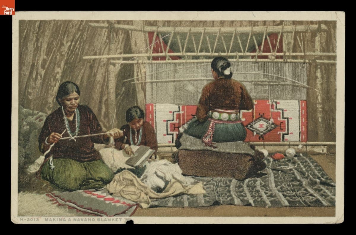 "Making a Navaho Blanket," 1919