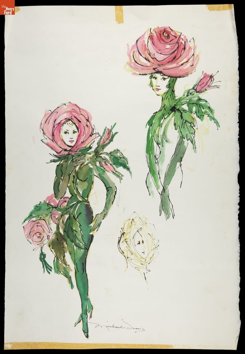 Rose Costume Designed for Elizabeth Parke Firestone, 1959