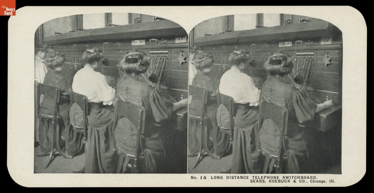 "Long Distance Telephone Switchboard. Sears, Roebuck & Co., Chicago, Ill.," 1906-1908