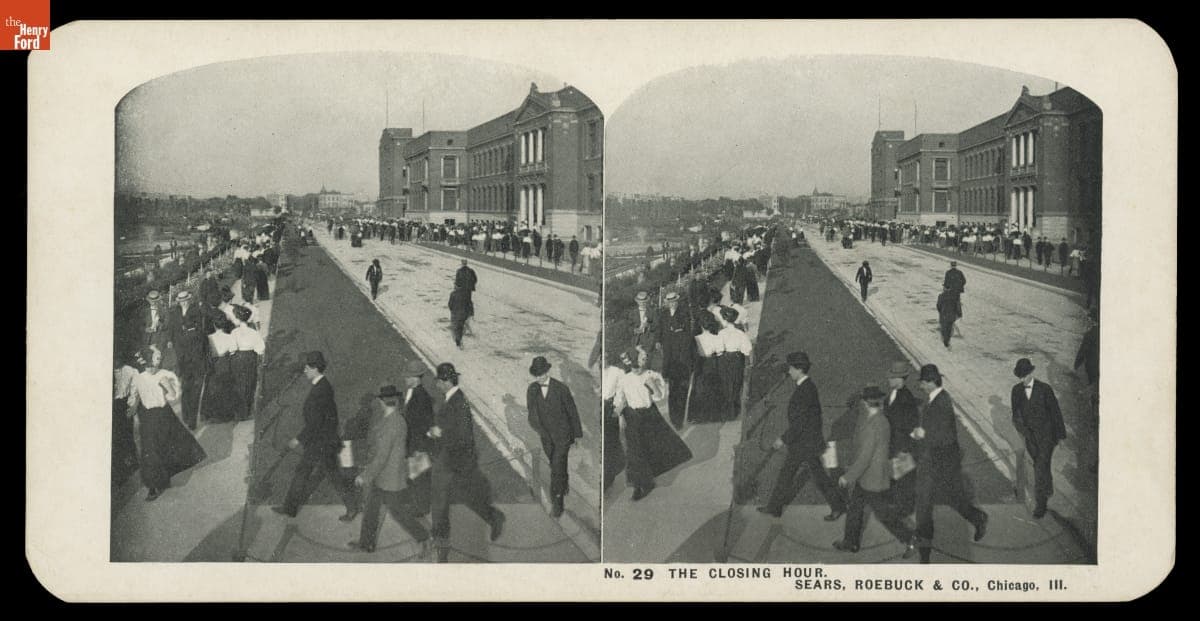 "The Closing Hour. Sears, Roebuck & Co., Chicago, Ill.," 1906-1908