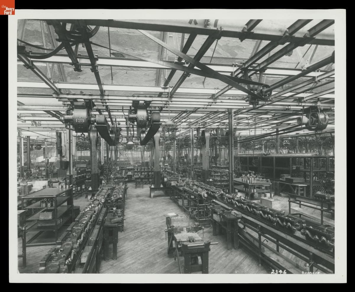 Machine Shop at Ford Motor Company Highland Park Plant, January 1915