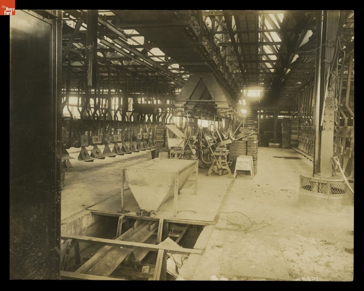 Molding Machines and Conveyors in Foundry at Ford Motor Company Highland Park Plant, circa 1910