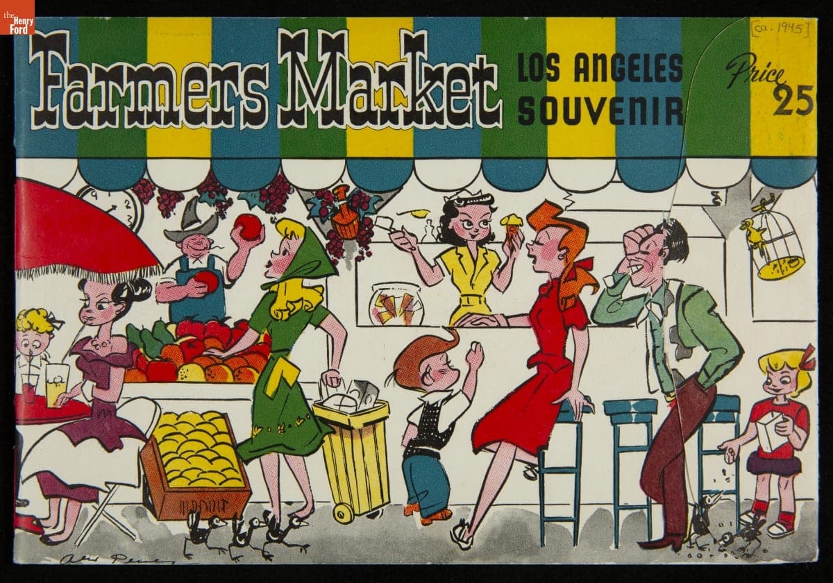 "Farmers Market, Los Angeles," circa 1945