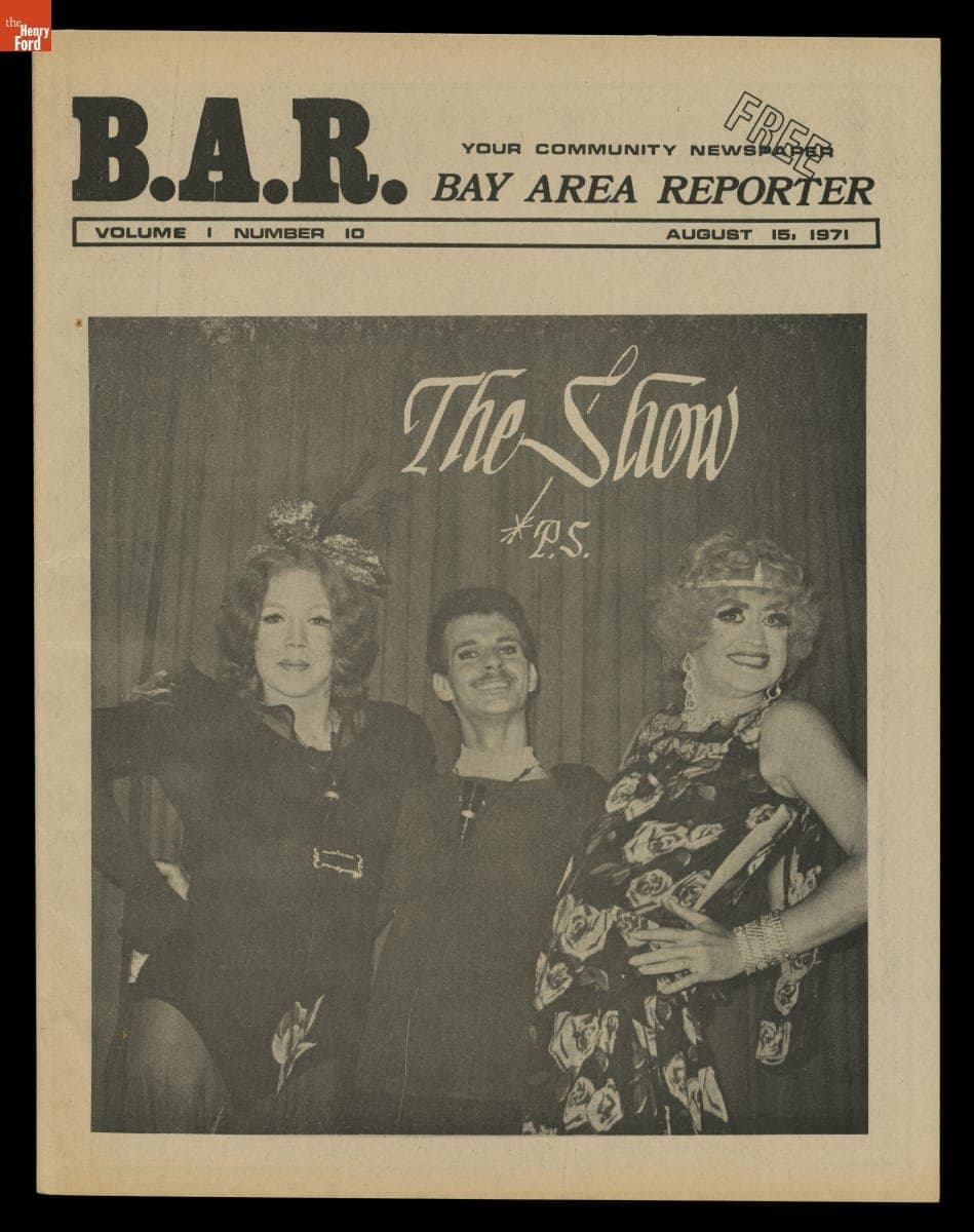 "B.A.R.: Bay Area Reporter," Volume 1, Number 10, August 15, 1971