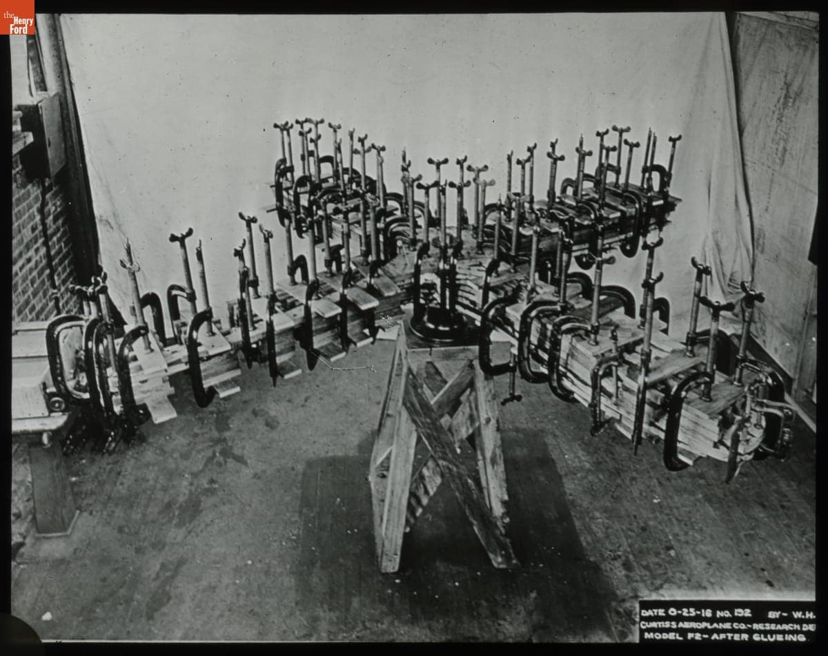 Propeller for a Curtiss Model F-2 Flying Boat after Gluing, 1916