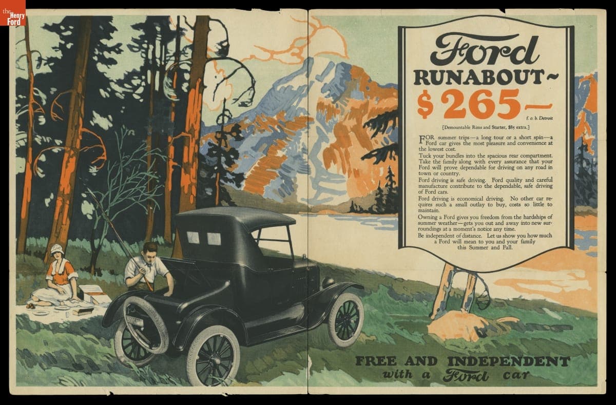 "Free and Independent with a Ford Car," Ford Sales Brochure, 1924