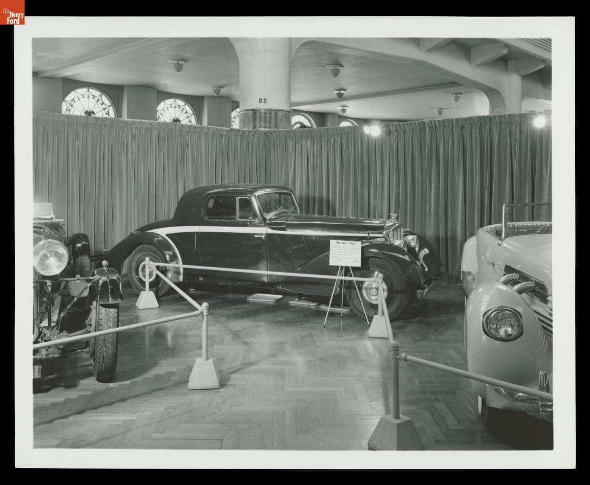 1935 Bentley in "Sports Cars Unlimited" Show in Henry Ford Museum, January 1954