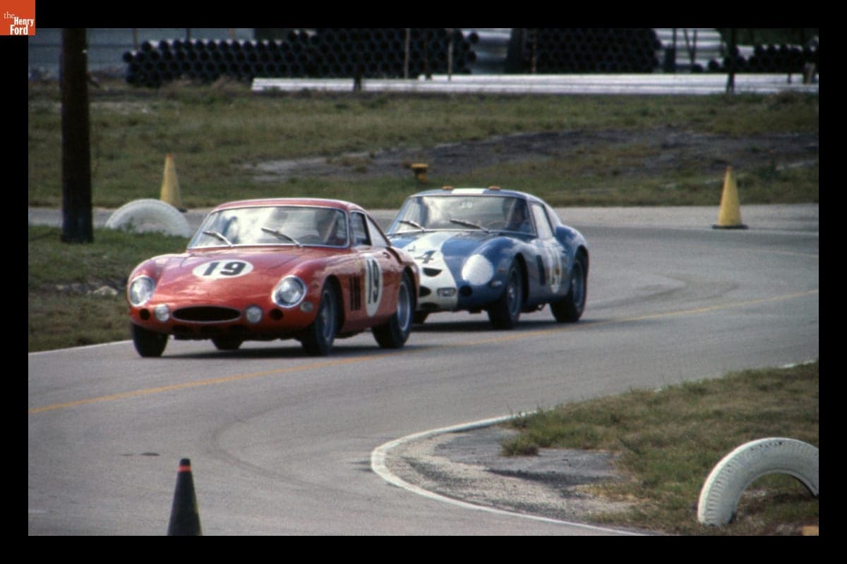 Ferrari 330 LMB and Ferrari 250 GTO in the 12 Hours of Sebring Race, March 1963
