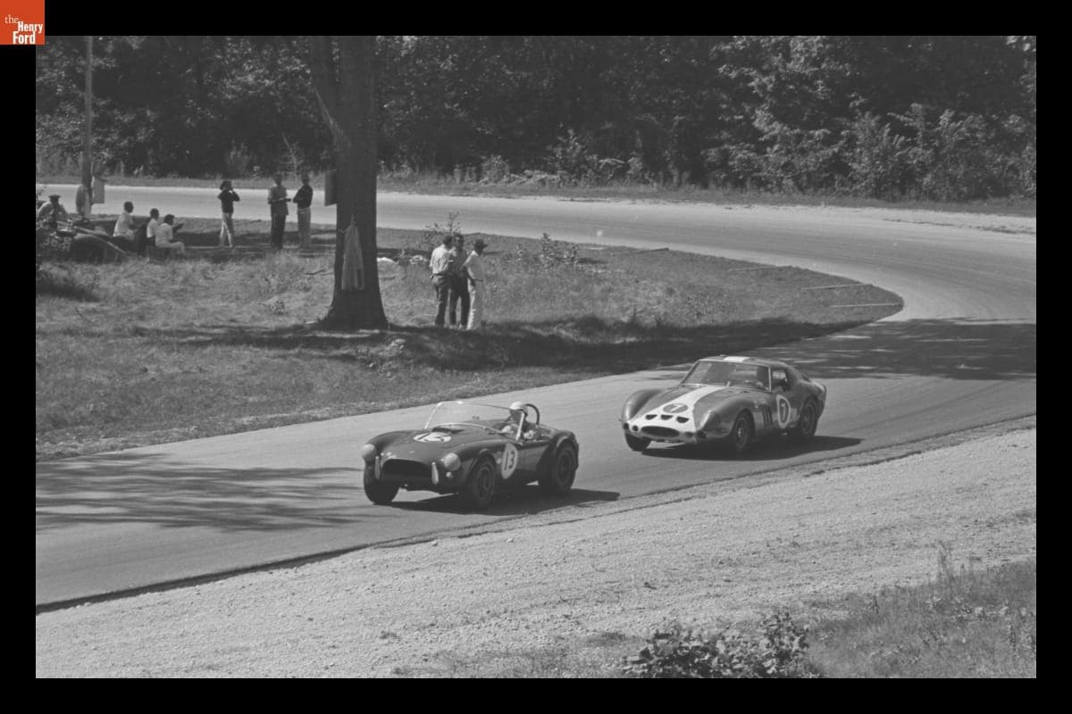 AC Cobra and Ferrari 250 GTO in the Road America 500 Race, September 1963